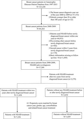 Nonsteroidal Anti-Inflammatory Drugs Reduce Second Cancer Risk in Patients With Breast Cancer: A Nationwide Population-Based Propensity Score-Matched Cohort Study in Taiwan